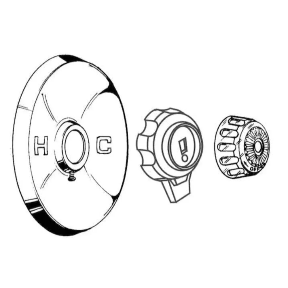 MIXET Shower Trim Kit; Volume & Temperature Control Handles, Estucheon Open Box